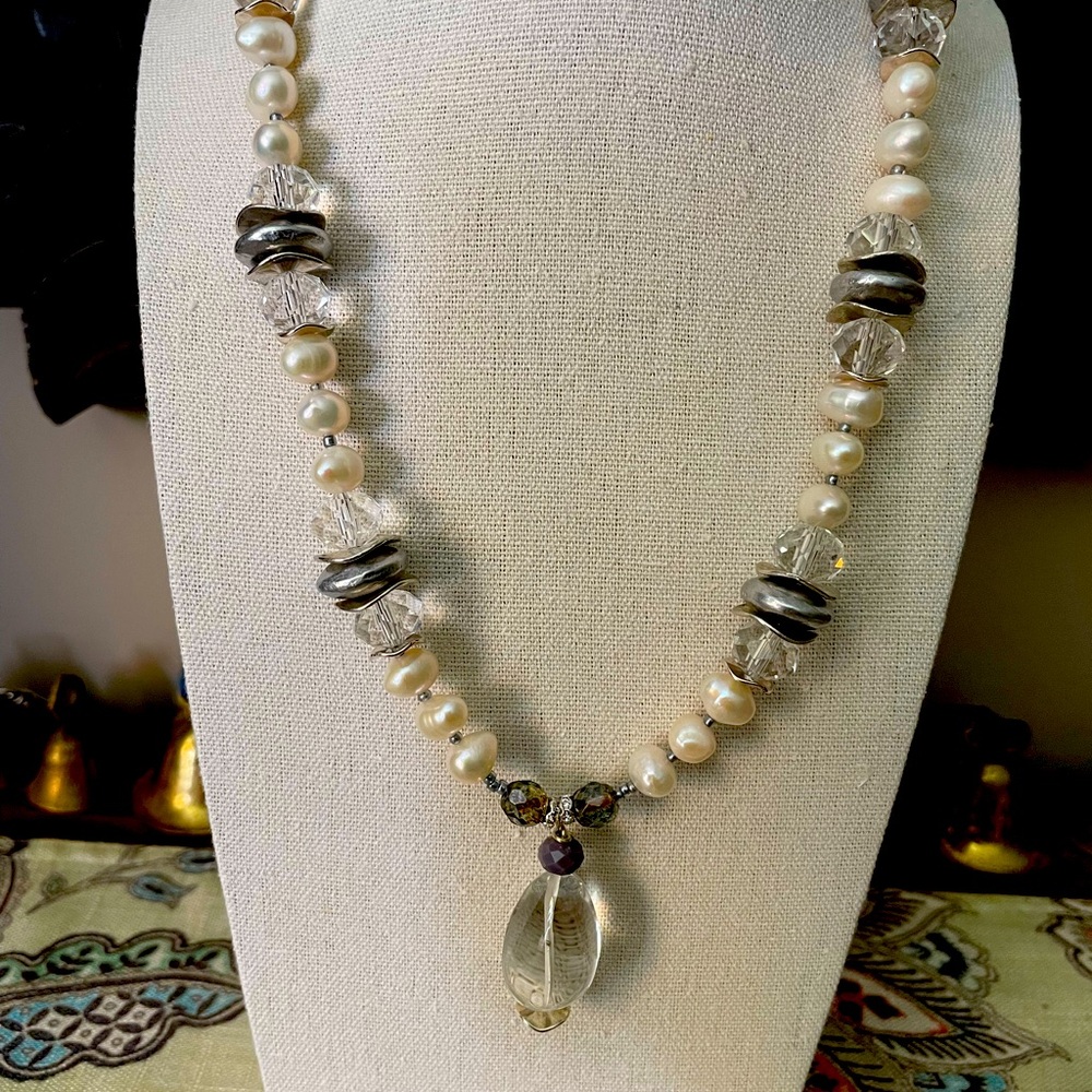 Handmade crystal necklace